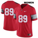 Women's NCAA Ohio State Buckeyes Luke Farrell #89 College Stitched 2018 Spring Game No Name Authentic Nike Red Football Jersey TH20R43XI